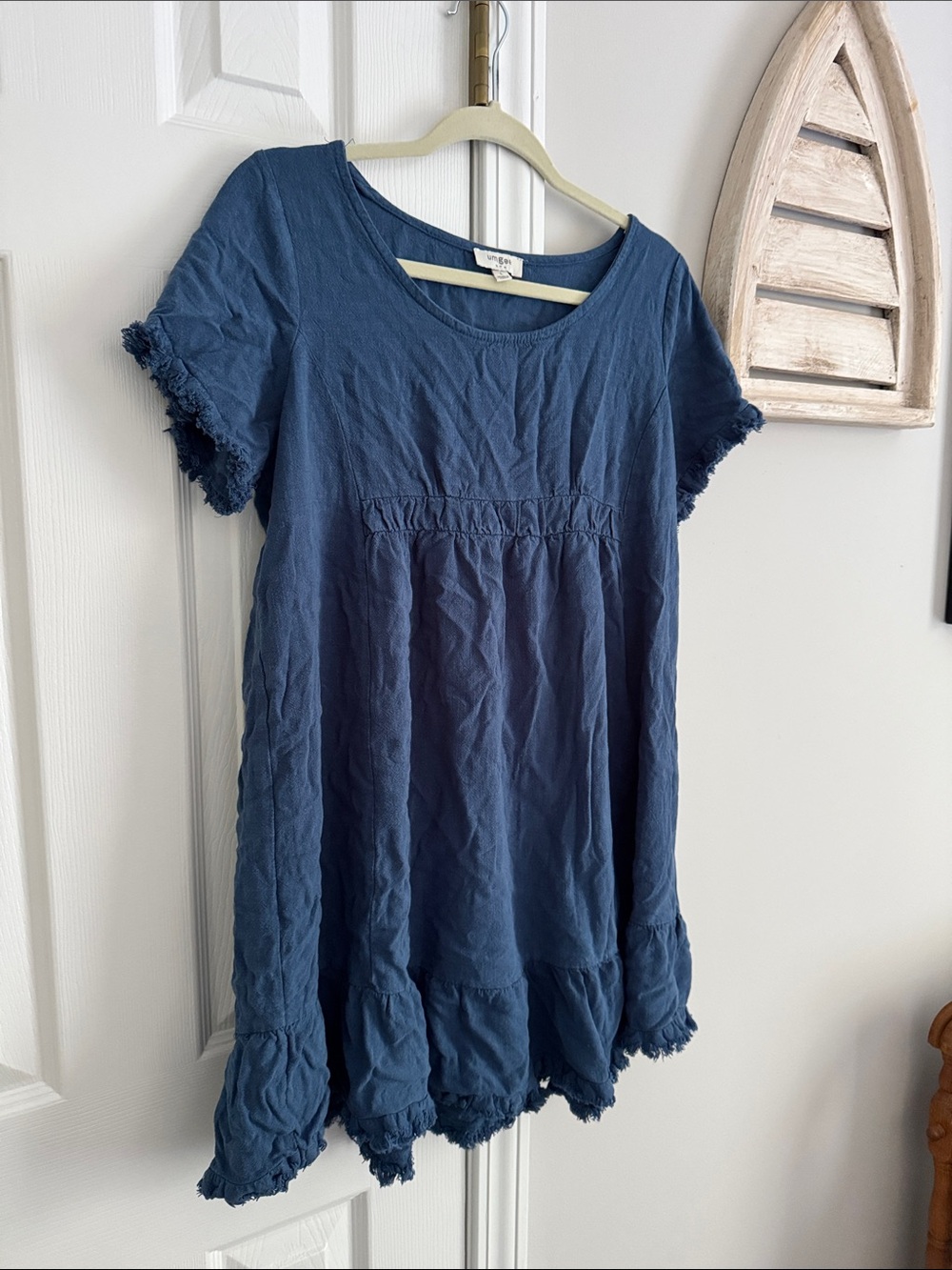 Women’s Tiered Short-Sleeve Top - Navy